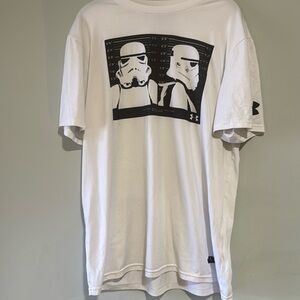 Men’s under Armour Star Wars short sleeve shirt size large stormtrooper